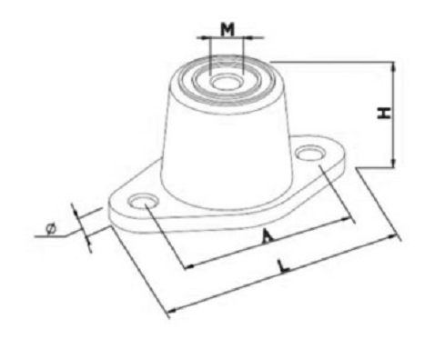 RM-120型水泵橡胶减振器